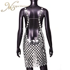 backless mini sequin dress